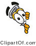 Illustration of a Science Beaker Mascot Peeking Around a Corner by Mascot Junction