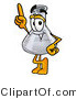 Illustration of a Science Beaker Mascot Pointing Upwards by Mascot Junction