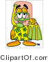 Illustration of an Adhesive Bandage Mascot in Green and Yellow Snorkel Gear by Mascot Junction