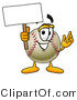 Vector Illustration of a Baseball Mascot Holding a Blank Sign by Mascot Junction