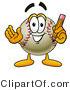 Vector Illustration of a Baseball Mascot Holding a Pencil by Mascot Junction