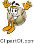 Vector Illustration of a Baseball Mascot Jumping by Mascot Junction