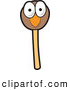 Vector Illustration of a Bird Face Cake Pop by Mascot Junction