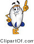 Vector Illustration of a Blimp Mascot Pointing Upwards by Mascot Junction