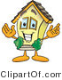 Vector Illustration of a Brand New Cartoon Home Mascot Smiling with Open Arms in Welcoming Position by Mascot Junction