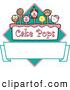 Vector Illustration of a Cake Pops Diamond and Banner by Mascot Junction