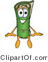 Vector Illustration of a Carpet Roll Mascot Sitting by Mascot Junction