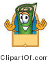 Vector Illustration of a Carpet Roll Mascot with a Blank Tan Label by Mascot Junction