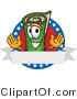 Vector Illustration of a Carpet Roll Mascot with Stars and a Blank Label by Mascot Junction