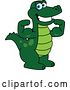 Vector Illustration of a Cartoon Alligator Mascot Flexing by Mascot Junction
