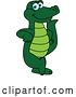 Vector Illustration of a Cartoon Alligator Mascot Leaning by Mascot Junction