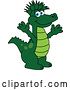 Vector Illustration of a Cartoon Alligator Mascot with a Mohawk by Mascot Junction