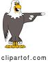 Vector Illustration of a Cartoon Bald Eagle Mascot Pointing by Mascot Junction