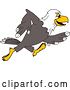 Vector Illustration of a Cartoon Bald Eagle Mascot Running by Mascot Junction