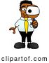 Vector Illustration of a Cartoon Black Business Man Mascot Looking Through a Magnifying Glass by Mascot Junction
