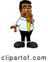 Vector Illustration of a Cartoon Black Business Man Mascot Whispering and Gossiping by Mascot Junction