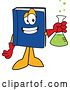 Vector Illustration of a Cartoon Blue Book Mascot Scientist Holding a Bubbly Flask by Mascot Junction