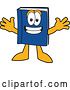 Vector Illustration of a Cartoon Blue Book Mascot Wanting a Hug by Mascot Junction