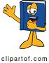 Vector Illustration of a Cartoon Blue Book Mascot Waving by Mascot Junction