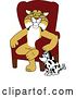 Vector Illustration of a Cartoon Bobcat Mascot Sitting by a Dog, Symbolizing Responsibility by Mascot Junction