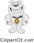Vector Illustration of a Cartoon Bulldog Mascot Wearing a Medal by Mascot Junction