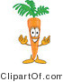 Vector Illustration of a Cartoon Carrot Mascot Greeting with Open Arms by Mascot Junction