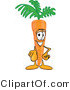 Vector Illustration of a Cartoon Carrot Mascot Pointing Outwards at the Viewer by Mascot Junction