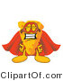 Vector Illustration of a Cartoon Cheese Mascot in a Super Hero Cape and Mask by Mascot Junction