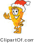 Vector Illustration of a Cartoon Cheese Mascot Wearing a Santa Hat - Royalty Free Vector Illustration by Mascot Junction