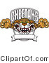 Vector Illustration of a Cartoon Cheetah Mascot Lurching out of a Banner by Mascot Junction