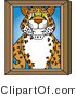 Vector Illustration of a Cartoon Cheetah Mascot Portrait by Mascot Junction