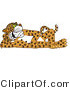 Vector Illustration of a Cartoon Cheetah Mascot Reclined by Mascot Junction