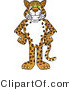 Vector Illustration of a Cartoon Cheetah Mascot with His Hands on His Hips by Mascot Junction