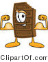 Vector Illustration of a Cartoon Chocolate Mascot Flexing His Arm Muscles by Mascot Junction