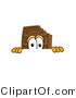 Vector Illustration of a Cartoon Chocolate Mascot Peeking over a Surface by Mascot Junction