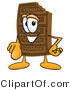 Vector Illustration of a Cartoon Chocolate Mascot Pointing at the Viewer by Mascot Junction