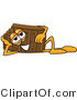 Vector Illustration of a Cartoon Chocolate Mascot Resting His Head on His Hand by Mascot Junction