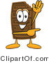 Vector Illustration of a Cartoon Chocolate Mascot Waving and Pointing by Mascot Junction