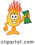Vector Illustration of a Cartoon Comet Mascot Holding a Banknote by Mascot Junction