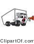 Vector Illustration of a Cartoon Delivery Truck Mascot Holding a Megaphone by Mascot Junction