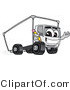 Vector Illustration of a Cartoon Delivery Truck Mascot Holding a Pencil by Mascot Junction