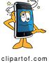 Vector Illustration of a Cartoon Dizzy Smart Phone Mascot by Mascot Junction