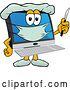 Vector Illustration of a Cartoon Doctor PC Computer Mascot Holding a Scalpel by Mascot Junction