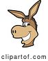 Vector Illustration of a Cartoon Donkey Mascot Character Smiling by Mascot Junction