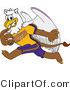 Vector Illustration of a Cartoon Griffin Mascot Playing Football by Mascot Junction