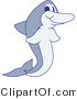 Vector Illustration of a Cartoon Happy Dolphin Mascot by Mascot Junction
