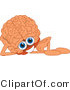 Vector Illustration of a Cartoon Human Brain Mascot Reclining by Mascot Junction