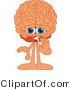 Vector Illustration of a Cartoon Human Brain Mascot Whispering by Mascot Junction
