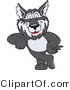 Vector Illustration of a Cartoon Husky Mascot Leaning by Mascot Junction