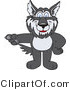 Vector Illustration of a Cartoon Husky Mascot Pointing Left by Mascot Junction